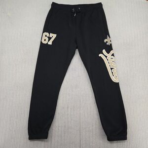 Ultra Game New Orleans Saints Sweatpants Joggers Mens Small Black NFL Football